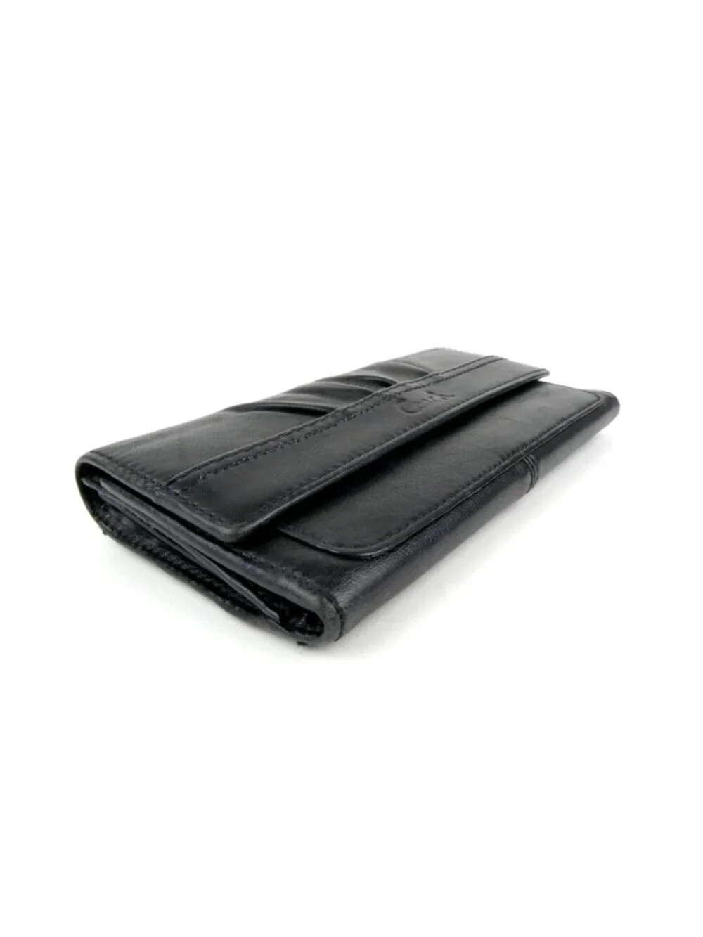 Coach Black Leather‎ Trifold Wallet